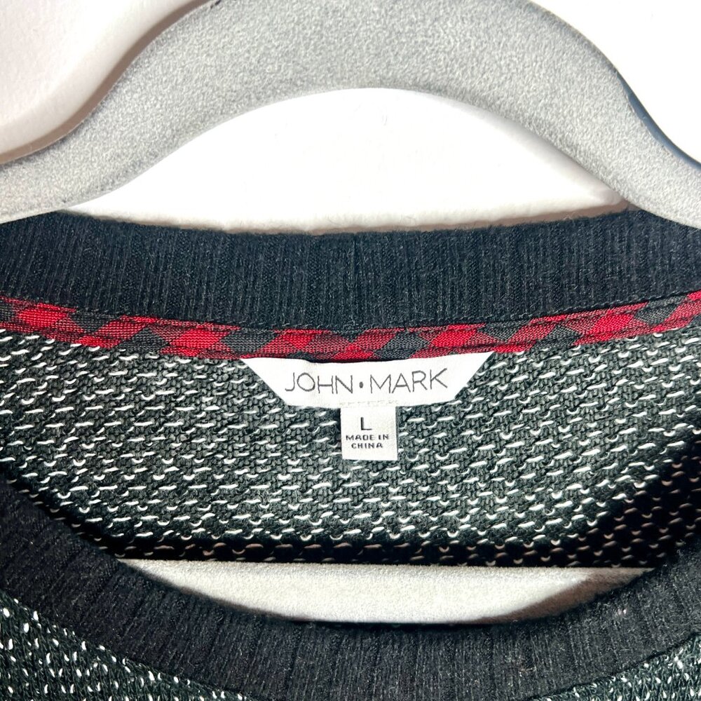 John Mark Sedona Pullover Patchwork Sweater Mixed… - image 2